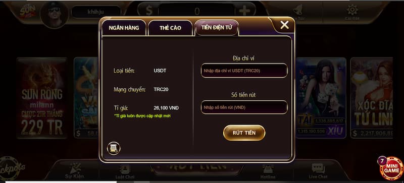 rút tiền kubet 11 net bằng USDT đơn giản