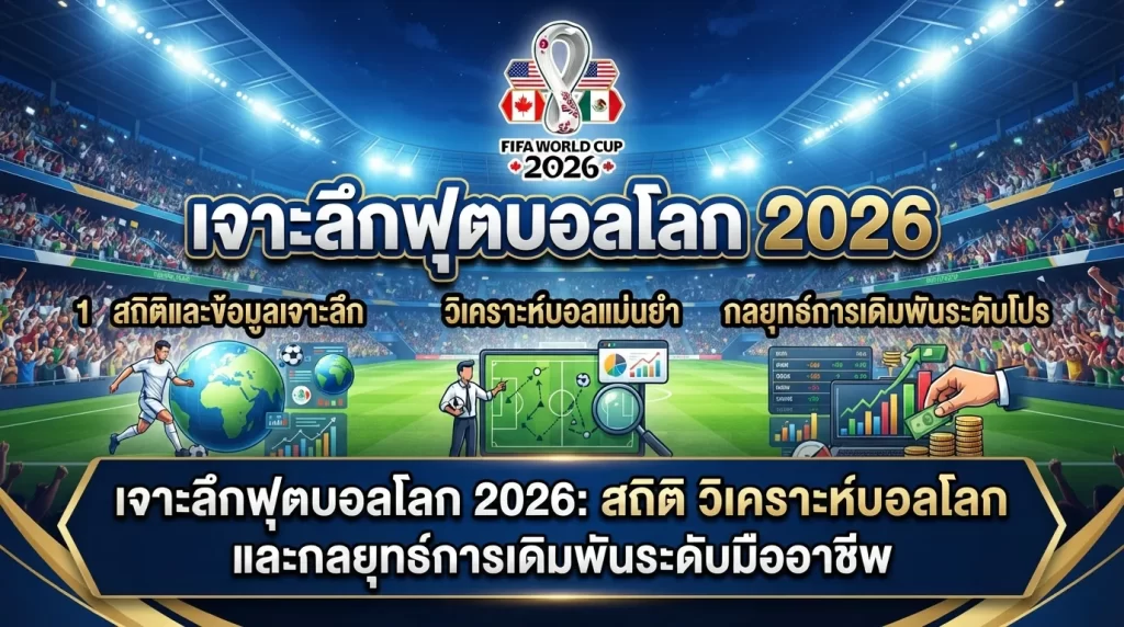 เจาะลึกฟุตบอลโลก 2026: สถิติ วิเคราะห์บอลโลก และกลยุทธ์การเดิมพันระดับมืออาชีพ