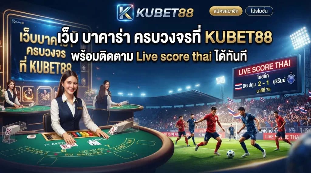 เว็บ บา คา ร่า ครบวงจรที่ KUBET88 พร้อมติดตาม Live score thai ได้ทันที