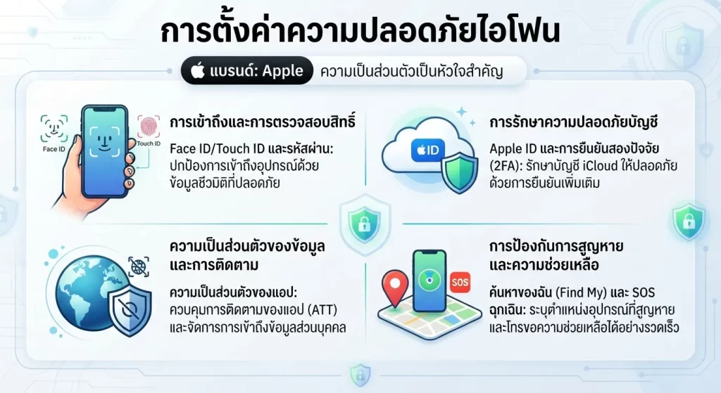 การตั้งค่าความปลอดภัยไอโฟน